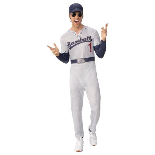 Bristol Novelty AF150 Baseball Superstar Kostüm, Herren, Mehrfarbig, XL Bristol Novelty AF150 Baseball Superstar Kostüm, Herren, Mehrfarbig, XL von Bristol Novelty