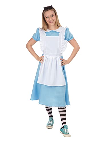 Bristol Novelty AF167M Lady-Alice-Kostüm, Größe M, Women, Blue, White von Bristol Novelty