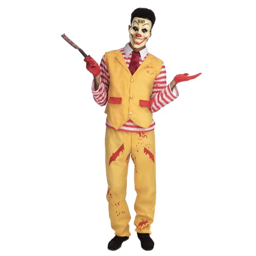 Bristol Novelty AF181STD Halloween-Kostüm-Set eleganter Clown, Herren, gelb Halloween Bristol Novelty AF181STD Halloween-Kostüm-Set eleganter Clown, Herren, gelb Halloween von Bristol Novelty