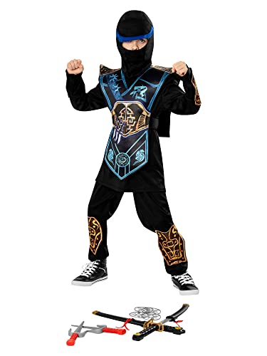 Bristol Novelty Kostüm Blauer Ninja, für Kinder, Alter: 3–4 Jahre von Rubie's