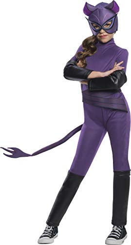 DC Super Hero Mädchen Deluxe Catwoman Kostüm Jumpsuit, Medium von Rubie's