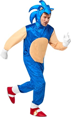 Rubie's Offizielles Sonic The Hedgehog Deluxe-Kostüm für Erwachsene, Jumpsuit, Erwachsenen-Kostüm von Rubie's