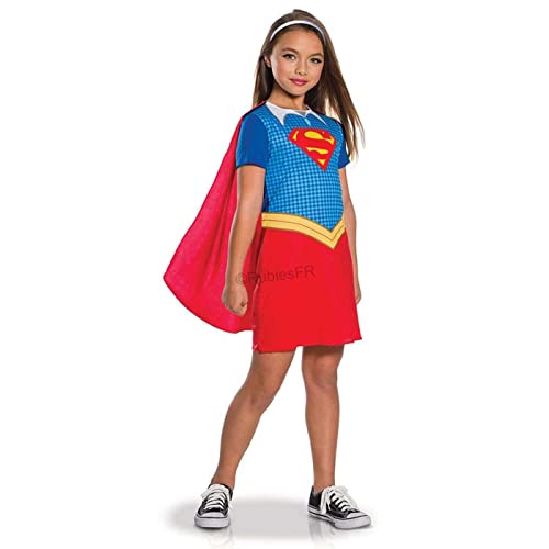 Generique - Supergirl Kostüm für Mädchen blau-rot 116/128 (7-8 Jahre) von Rubie's
