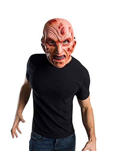Hochwertige Freddy Krüger-Maske Halloween-Accessoire beigefarben - Rot von Rubie's