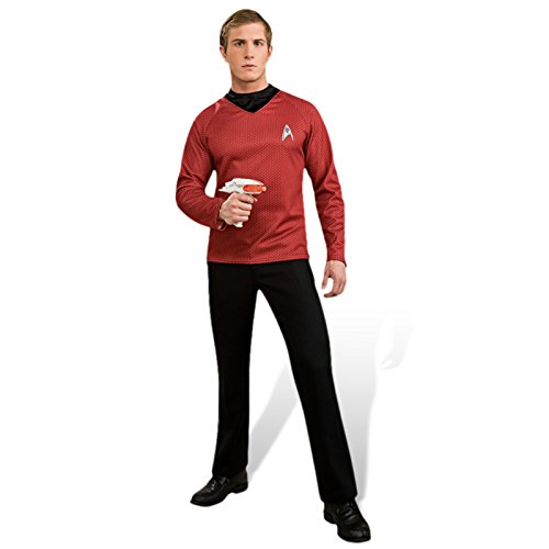 Lizenziertes Star Trek-Kostüm - Shirt - Scotty/Kirk/Spock - Rot - Größe XL von Rubie's
