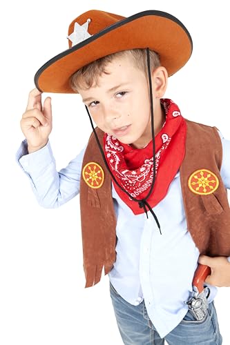 RUBIE'S Cowboy-Kostüm für Kinder – Einheitsgröße (5-8 Jahre) von Rubie's