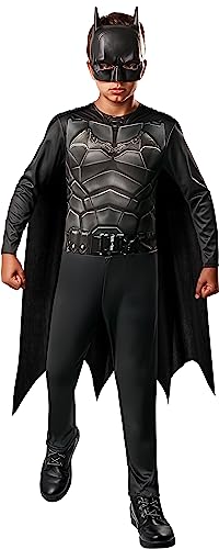 Rubies DC Offiziell – The Batman – Kostüm für Kinder – Größe 5 – 6 Jahre – Kostüm mit Overall mit langen Ärmeln, Umhang mit Klettverschlüssen und Maske von Rubie's