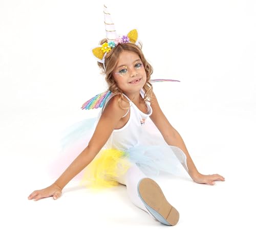 RUBIE'S Kostüm Tutu + Flügel + Haarreif Einhorn mehrfarbig – Größe 5-8 Jahre RUBIE'S Kostüm Tutu + Flügel + Haarreif Einhorn mehrfarbig – Größe 5-8 Jahre von Rubie's