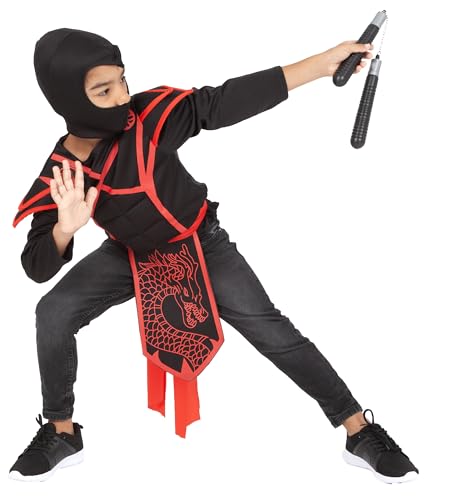 RUBIE'S Ninja-Kostüm für Kinder – Einheitsgröße (5-8 Jahre) von Rubie's