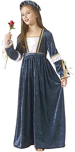 RUBIE'S Rubies Julia-Kostüm für Mädchen – langes Kleid mit Haarreif – mittelalterliche Prinzessin – offiziell – für Karneval, Geburtstag und Party von Rubie's