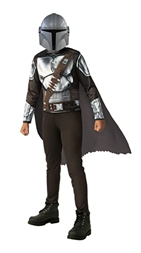 RUBIE'S Star Wars Offizielles Kostüm Der Mandalorianer – Größe 5 – 6 Jahre – Klassisches Kinderkostüm mit Overall, Umhang und Maske aus der Serie The Mandalorian – für Hallowwen, Karneval RUBIE'S Star Wars Offizielles Kostüm Der Mandalorianer – Größe 5 – 6 Jahre – Klassisches Kinderkostüm mit Overall, Umhang und Maske aus der Serie The Mandalorian – für Hallowwen, Karneval von Rubie's