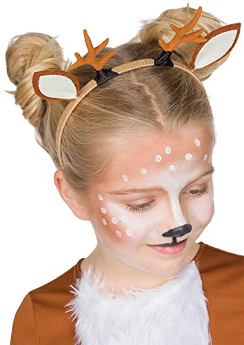 Rehkitz Haarreif mit Geweih und Ohren für Kinder Accessoire Karneval Tierkostüm Deer von Rubie's