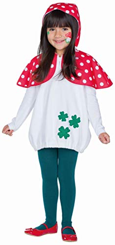 Rubie's 12448-116 Kinder Kostüm Fliegenpilz Karneval Fasching Verkleiden Gr. 116, Multi-Colored von Rubie's