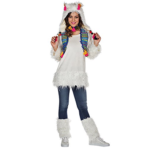 Rubie's 13302-48 Damen Kostüm Alpaka Lima Weiß Lama Tier Peru Fasching Karneval (48), Multi-Colored von Rubie's