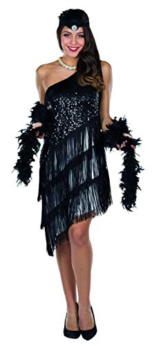 Rubie's 13317-36 Rubies Kostüm Charleston Kleid schwarz/weiß Damen Fasching/Karneval-36, Multi-Colored von Rubie's