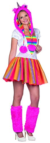 Rubie's 13332-38 Einhorn Kostüm Kleid bunt Größe 38 Damen Karneval Unicorn Fasching Regenbogen Tutu, Multi-Colored von Rubie's