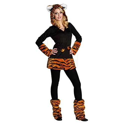 Rubie's NEU Damen-Kostüm Tiger-Kapuzenkleid, Gr. 46-48 von Rubie's