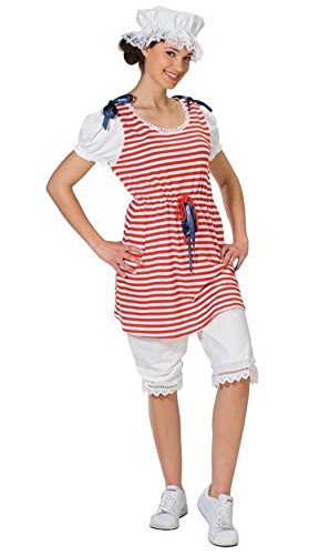 Rubie's 13720-44 Generique-Retro-Badeanzug Kostüm für Damen, Rot Rubie's 13720-44 Generique-Retro-Badeanzug Kostüm für Damen, Rot von Rubie's