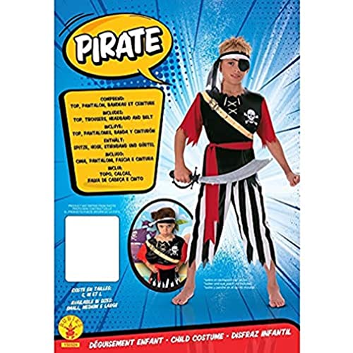 Rubies – Piratenkostüm für Einsteiger, 8-10 Jahre – Kostüm mit Top, Hose, Stirnband und rotem Gürtel – Mehrfarbig – für Karneval, Weihnachten, Geburtstag, Partys und Halloween. Rubies – Piratenkostüm für Einsteiger, 8-10 Jahre – Kostüm mit Top, Hose, Stirnband und rotem Gürtel – Mehrfarbig – für Karneval, Weihnachten, Geburtstag, Partys und Halloween. von Rubies Costume Co