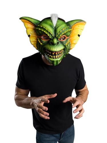 Rubie's 201290 Gremlins: Geheimnisse der Mogwai Maske mit Plüschhaar, Streifen-Kostüm, gezeigt, Einheitsgröße von Rubie's