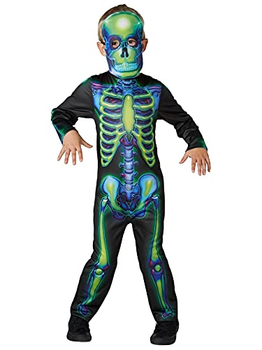 Rubie's 2630707M Neon Skeleton, Kostüm für Kinder, M von Rubie's