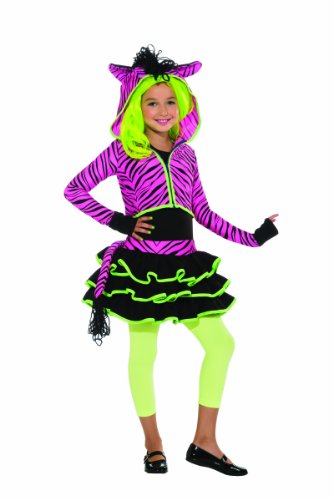 Rubie's 2886635S Zebra Hoody, Kostüm für Kinder, Neon Rosa, S Rubie's 2886635S Zebra Hoody, Kostüm für Kinder, Neon Rosa, S von Rubie's