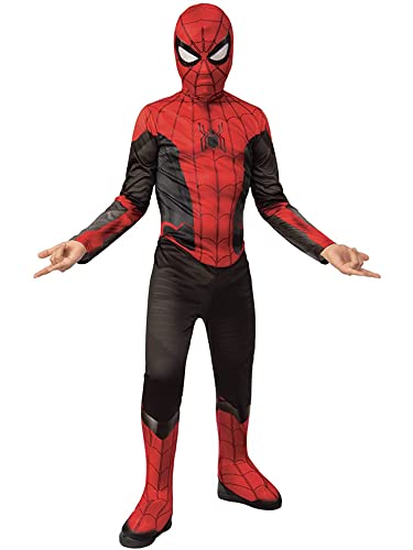 Rubie's 3012011112 Spiderman Offizielles Marvel Spider-Man No Way Home Classic Kinder Schwarz Kostüm Kinder Superhelden Verkleidung Alter 11-12 Jahre Jungen Rot/Blau Weltbuchtag von Rubie's