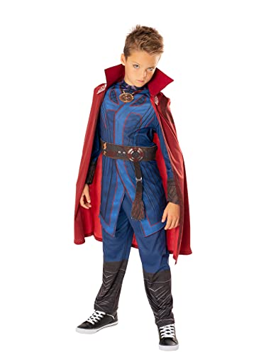 Rubies offizielles Marvel Dr Strange im Multiversum des Wahnsinns Dr Strange Deluxe Kinderkostüm, Kinder Kostüm, Alter 5-6 Jahre, Welttag des Buches von Rubie's