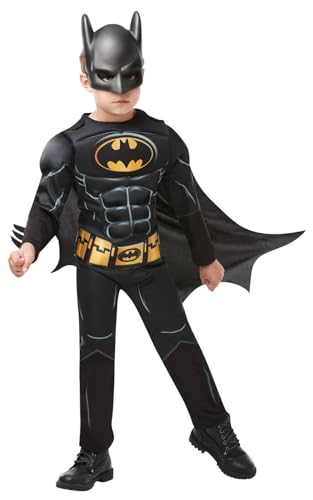 Rubie's 3300002 Black Core Batman Deluxe - Child Kostüm, schwarz, M, 1 Packung von Rubie's
