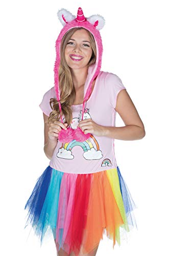 Rubie's 380440-STD Theodor Mütze Einhorn pink für Erwachsene Accessoire Karneval Unicorn Fasching, Multi-Colored von Rubie's