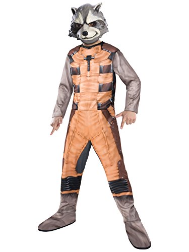 Rubie's 620000_M Guardians of The Galaxy Rocket Raccoon Marvel Costume (Medium), Boys von Rubie's