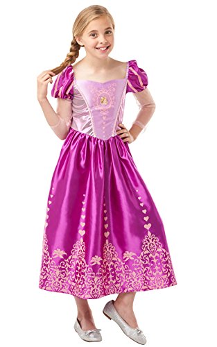 Rubie's 640723 Offizielles Disney-Prinzessinnenkostüm Rapunzel, mit Edelsteinmotiv, Mädchen, 9-10 Jahre, Körpergröße 140 cm von Rubie´s