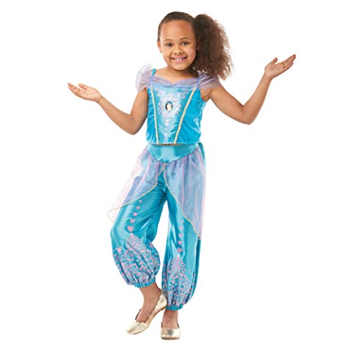 Rubie's 640724M Offizielles Disney-Prinzessinnenkostüm Jasmin, mit Edelsteinmotiv, Mädchen, Größe M 5-6 Jahre, Körpergröße 116 cm Rubie's 640724M Offizielles Disney-Prinzessinnenkostüm Jasmin, mit Edelsteinmotiv, Mädchen, Größe M 5-6 Jahre, Körpergröße 116 cm von Rubie's