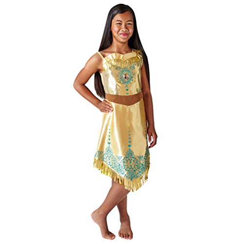 Rubie's 640731 Offizielles Disney-Prinzessinnenkostüm Pocahontas, mit Edelsteinmotiv, Mädchen, 9-10 Jahre, Körpergröße 140 cm Rubie's 640731 Offizielles Disney-Prinzessinnenkostüm Pocahontas, mit Edelsteinmotiv, Mädchen, 9-10 Jahre, Körpergröße 140 cm von Rubie's