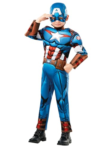 Rubie's 640833M Captain America Kostüm, boys, blau, M von Rubie's