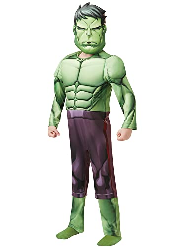Rubie's 640839S Marvel Avengers Hulk Deluxe - Kostüm für Kinder, S (3-4 Jahre), Grün von Rubie's