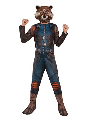 Rubie's Offizielles Kostüm Rocket Raccoon, Avengers Endgame, klassisch, Kindergröße M, 5-7 Jahre, Körpergröße 132 cm Halloween von Rubie's
