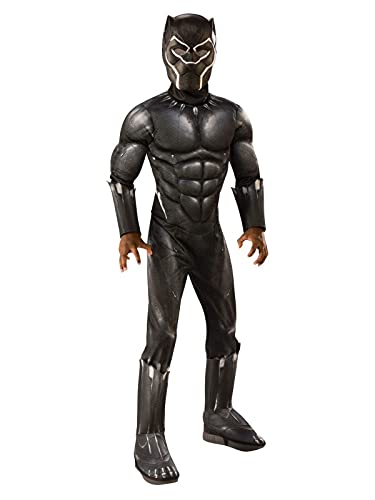 Rubie's Offizielles Luxuskostüm Black Panther, Avengers, Kindergröße M, 5-7 Jahre, Körpergröße 132 cm Halloween von Rubie's