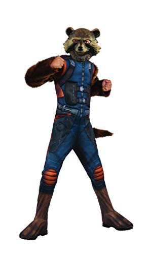 Rubies Offizielles Avengers Endgame Rocket Raccoon, Deluxe-Kinderkostüm, Größe S, Alter 3-4, Größe 117 cm, Halloween von Rubie's