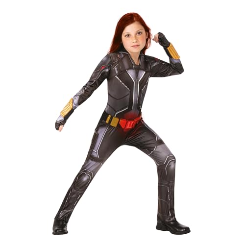 Rubie's 702062_S Offizielles Luxuskostüm Black Widow, Marvel Studios-Film, für Kinder, 4-6 Jahre, schwarz/goldfarben/rot, Größe S Halloween Rubie's 702062_S Offizielles Luxuskostüm Black Widow, Marvel Studios-Film, für Kinder, 4-6 Jahre, schwarz/goldfarben/rot, Größe S Halloween von Rubie's