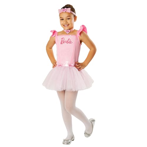 Rubies Offizielles Barbie-Ballerina-Kinderkleid, Kinder-Kostüm, Größe S, 3–4 Jahre von Rubie's