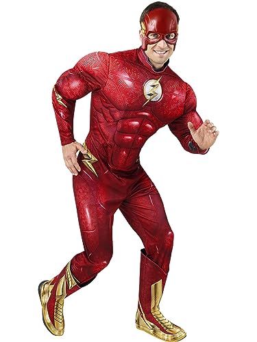 Rubie's 703017L000 DC Comics Flash the Movie Deluxe-Kostüm, Overall und Maske, Erwachsenenkostüm, Herren, Rot, Größe L Rubie's 703017L000 DC Comics Flash the Movie Deluxe-Kostüm, Overall und Maske, Erwachsenenkostüm, Herren, Rot, Größe L von Rubie's