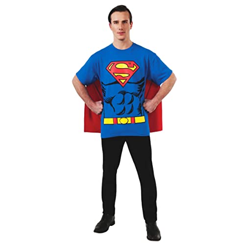 Rubie's 880470M Offizielles Superman-T-Shirt-Set, Kostüm für Herren, Größe M von Rubie's