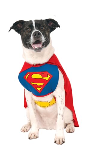 Rubie's 887892M Offizielles Superman Hundekostüm, Blau/Rot, Größe M Halloween von Rubie's