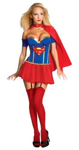 Rubie's 889898M Supergirl Kostüme in Erwachsenengröße, Unisex-Kinder, rot/weiß/blau, M von Rubie's