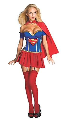 Rubie's 889898M Supergirl Kostüme in Erwachsenengröße, Unisex-Kinder, rot/weiß/blau, M von Rubie's