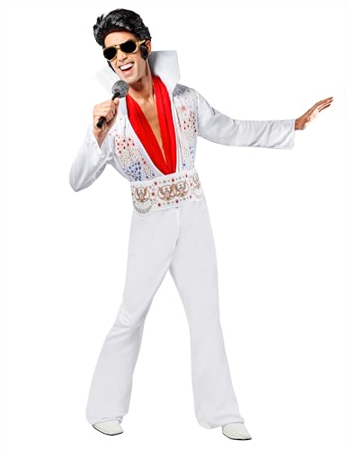 Rubies Elvis-Kostüm für Erwachsene, Weiss/opulenter Garten, S Rubies Elvis-Kostüm für Erwachsene, Weiss/opulenter Garten, S von Rubies