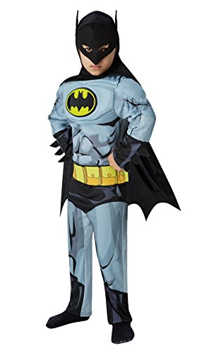 Rubie's 610779 Offizielles Deluxe-Batman-Kostüm für Jungen, Superhelden-Comic-Kostüm, für Kinder von Rubie's