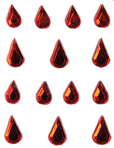 Rubie's Blut-Schmucksteine Strasssteine rot 14 Stück von Rubie's