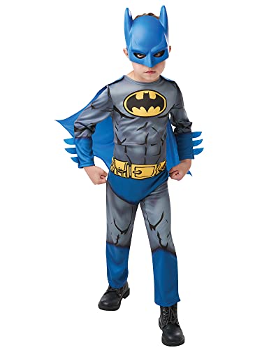 Rubie‘s Official klassisches Batman-Comic-Kinder-Kostüm, Superhelden-Kostüm, Kindergröße L, Alter 7-8 Jahre, 128 cm von Rubie's